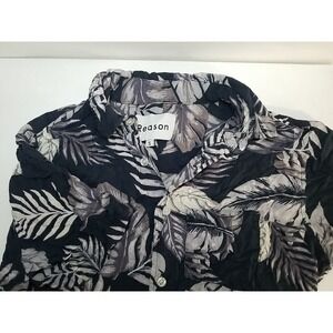 Reason Men's Short Sleeved Hawaiian  Button‎ Down Shirt Sz S Viscose